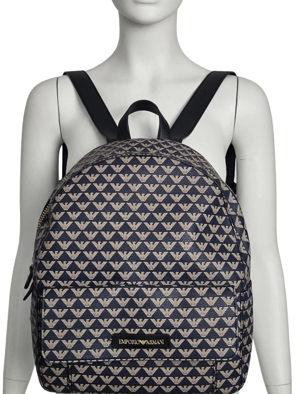 Emporio Armani Navy Monogram Backpack